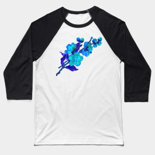 Blue Flower Baseball T-Shirt